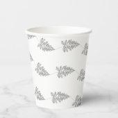 Elegant Chic Botanical Leave Line Art Cup 紙コップ (正面)