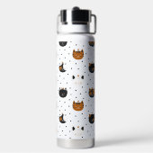 Elegant Chic Cat Patterns Water Bottle ウォーターボトル (背面)