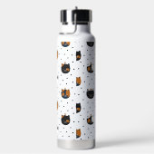 Elegant Chic Cat Patterns Water Bottle ウォーターボトル (右面)