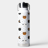 Elegant Chic Cat Patterns Water Bottle ウォーターボトル (正面)
