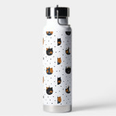 Elegant Chic Cat Patterns Water Bottle ウォーターボトル (左面)