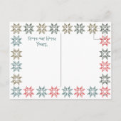 Elegant Chic Customizable Christmas Poinsettia シーズンポストカード (裏面)