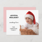 Elegant Chic Design for Happy Holiday Greetings シーズンカード (正面/裏面)