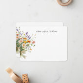 Elegant Chic Floral Note Card ノートカード (正面/裏面インサイチュ)