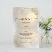 Elegant Chic Gold Frame Wedding Menu Card (スタンド正面)