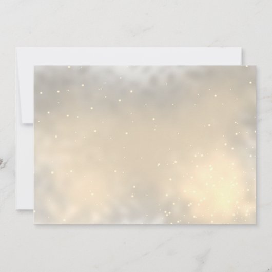 Elegant Chic Gold Hearts Leaves Wedding  招待状 (裏面)