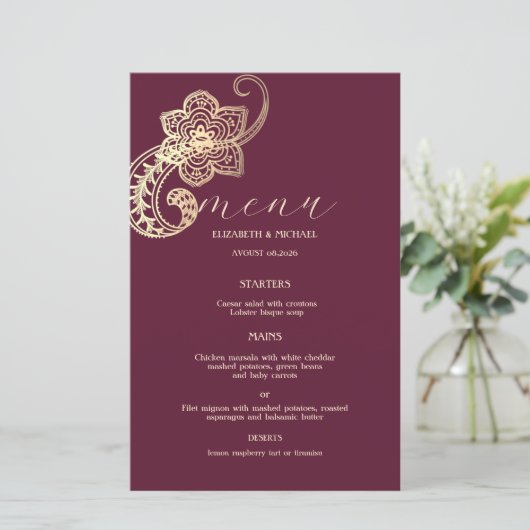 Elegant Chic Gold Paisley (スタンド正面)