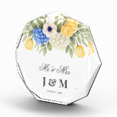 Elegant Chic Keepsake Newlyweds Gift Bride Groom  フォトブロック (右)