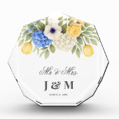 Elegant Chic Keepsake Newlyweds Gift Bride Groom  フォトブロック (正面)