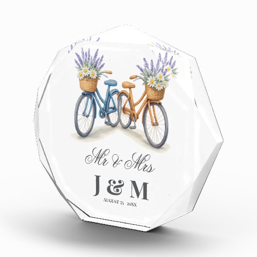 Elegant Chic Keepsake Newlyweds Gift Bride Groom  フォトブロック (右)