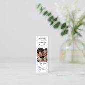 Elegant Chic Memorial Mini Favor Design スキニー名刺 (スタンド正面)