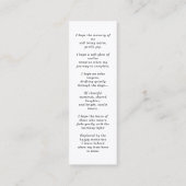 Elegant Chic Memorial Mini Favor Design スキニー名刺 (裏面)