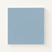 Elegant Chic Minimal Gothic Arch Typography Blue ノートブック (裏面)