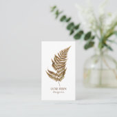 Elegant Chic Modern Luxury Botanical Fern Greenery 名刺 (スタンド正面)