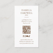 Elegant Chic Modern Luxury Botanical Fern Greenery 名刺 (裏面)