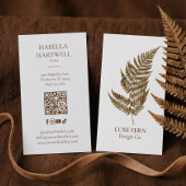 Elegant Chic Modern Luxury Botanical Fern Greenery 名刺