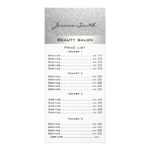 Elegant chic modern luxury faux glittery menu card ラックカード
