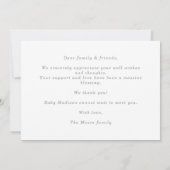 Elegant Chic Photo Collage Baby Announcement Card 招待状 (裏面)