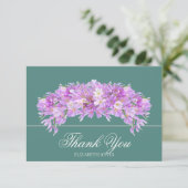 Elegant Chic Purple Crocus Bridal Shower Thank You サンキューカード (スタンド正面)