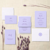 Elegant Chic Purple Lavender 招待状