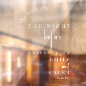 Elegant Chic Rehearsal Dinner Mirror Welcome Sign  ウィンドウサイン (シート2)