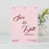 Elegant Chic Soft Pink Old Money Wedding セーブザデート (スタンド正面)