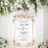 Elegant Chic Watercolor Bridal Shower  招待状