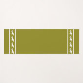 Elegant, Chic White Horses on Lucky Beige ヨガマット (正面(横))