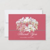 Elegant Chic White Orchid Bridal Shower Thank You サンキューカード (正面)