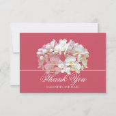 Elegant Chic White Orchid Bridal Shower Thank You サンキューカード (正面)