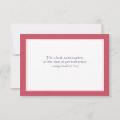 Elegant Chic White Orchid Bridal Shower Thank You サンキューカード (裏面)