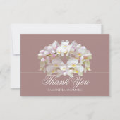 Elegant Chic White Orchid Bridal Shower Thank You サンキューカード (正面)