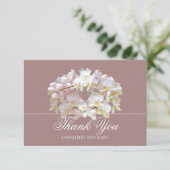 Elegant Chic White Orchid Bridal Shower Thank You サンキューカード (スタンド正面)