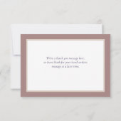 Elegant Chic White Orchid Bridal Shower Thank You サンキューカード (裏面)