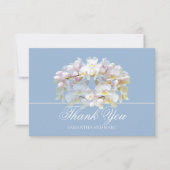 Elegant Chic White Orchid Bridal Shower Thank You サンキューカード (正面)