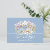 Elegant Chic White Orchid Bridal Shower Thank You サンキューカード (スタンド正面)