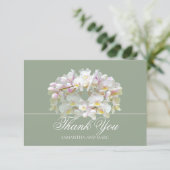 Elegant Chic White Orchid Bridal Shower Thank You サンキューカード (スタンド正面)