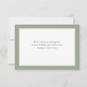 Elegant Chic White Orchid Bridal Shower Thank You サンキューカード (裏面)