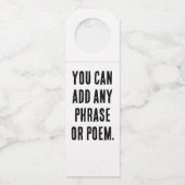 Elegant Chinese Poetry - About Farewell #001- ボトルネックタグ (裏面)