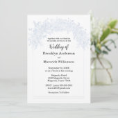 Elegant Chinoiserie Blue Floral Wedding Invitation 招待状 (スタンド正面)