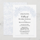 Elegant Chinoiserie Blue Floral Wedding Invitation 招待状 (正面/裏面)