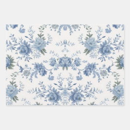 Elegant Chinoiserie Blue Toile  ラッピングペーパーシート