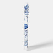 Elegant Chinoiserie Blue & White Floral Pattern Case-Mate iPhoneケース (裏面 / 右)