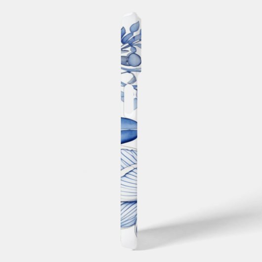 Elegant Chinoiserie Blue & White Floral Pattern Case-Mate iPhoneケース (裏面 / 右)