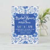 Elegant Chinoiserie Bridal Shower Invitation 招待状 (スタンド正面)