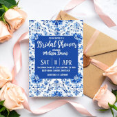 Elegant Chinoiserie Bridal Shower Invitation 招待状