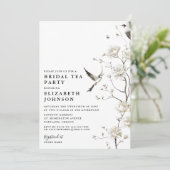 Elegant Chinoiserie Floral Bridal Shower Tea Party 招待状 (スタンド正面)