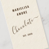 Elegant Chocolate Embossed Texture Look QR Code 名刺