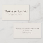 Elegant Chocolate Tasting Minimal 名刺 (正面/裏面)