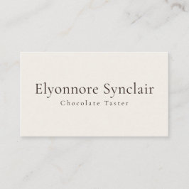 Elegant Chocolate Tasting Minimal 名刺
